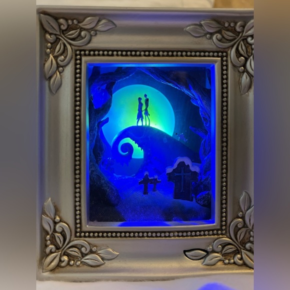 Disney Olszewski Gallery of Light Nightmare Before Christmas Jack Sally Embrace - Picture 3 of 6